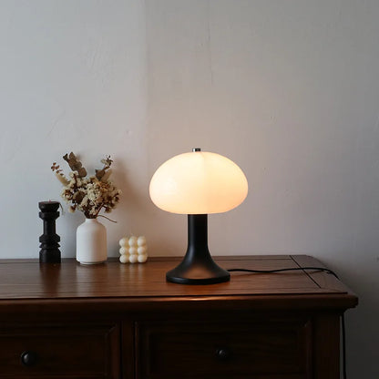 Zenwood Oak & Frosted Glass Table Lamp