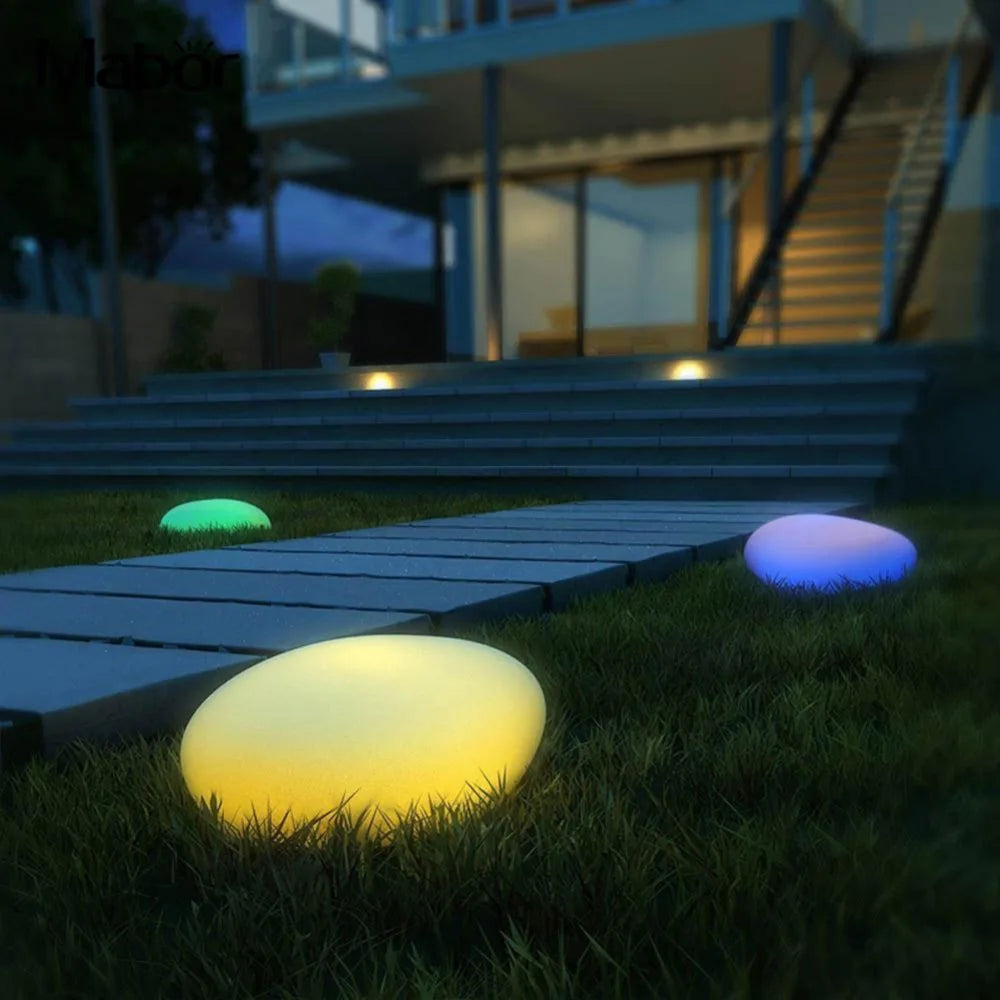 Luminous Solar Cobblestone Lights