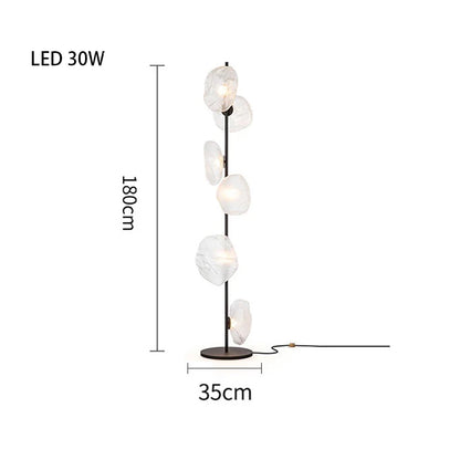 Nebula Sculptural Glass Floor & Table Lamp