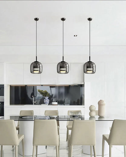 Luxe Double Glass Pendant Light