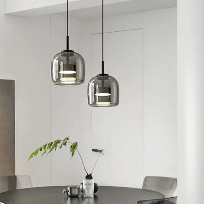 Luxe Double Glass Pendant Light