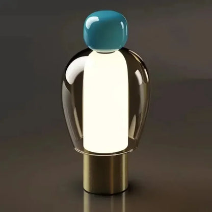 Sculptural Glass Dome USB Table Lamp