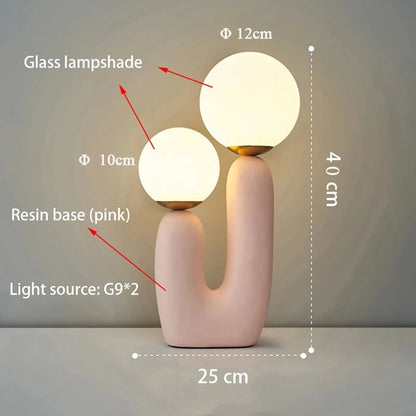 LunaBloom Double Globe Table Lamp