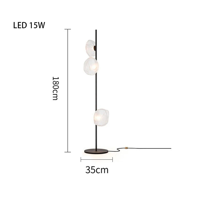 Nebula Sculptural Glass Floor & Table Lamp