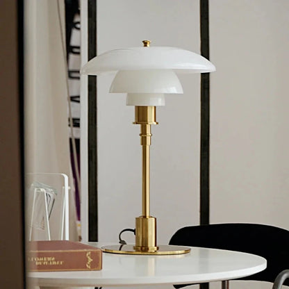 Glass Ring Mid-Century Table Lamp