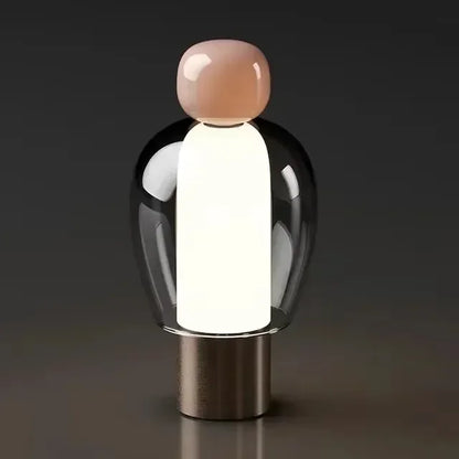 Sculptural Glass Dome USB Table Lamp