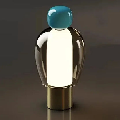 Sculptural Glass Dome USB Table Lamp