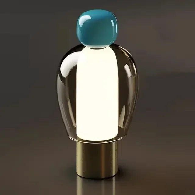 Sculptural Glass Dome USB Table Lamp