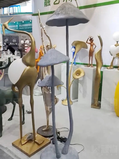 Enchanted Forest Giant Mushroom Sculpture Floor Lamp