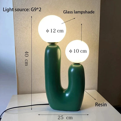 LunaBloom Double Globe Table Lamp