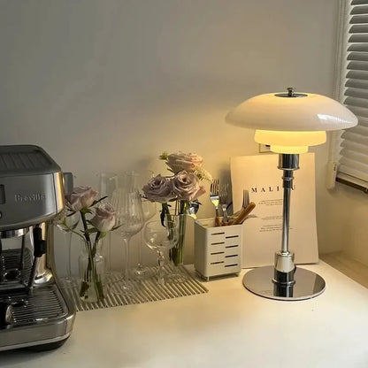 Glass Ring Mid-Century Table Lamp