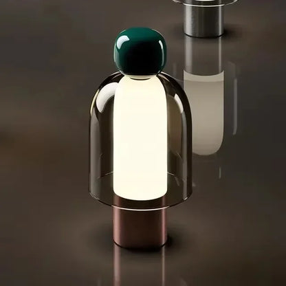 Sculptural Glass Dome USB Table Lamp