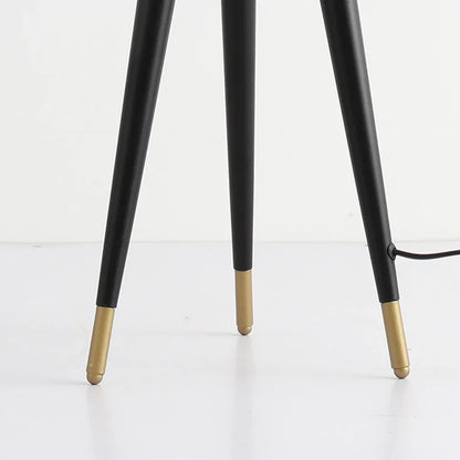 Modern Tripod Mushroom Table Lamp – Black & Gold Contemporary Design