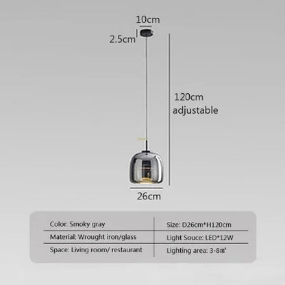Luxe Double Glass Pendant Light