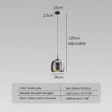Luxe Double Glass Pendant Light