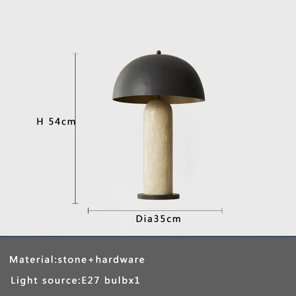 Pemgoss Travertine Mushroom Table Lamp