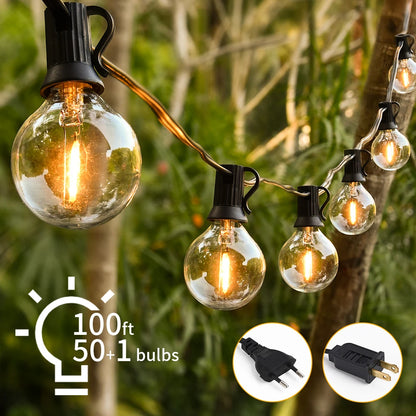 Waterproof Outdoor Bulb String Lights
