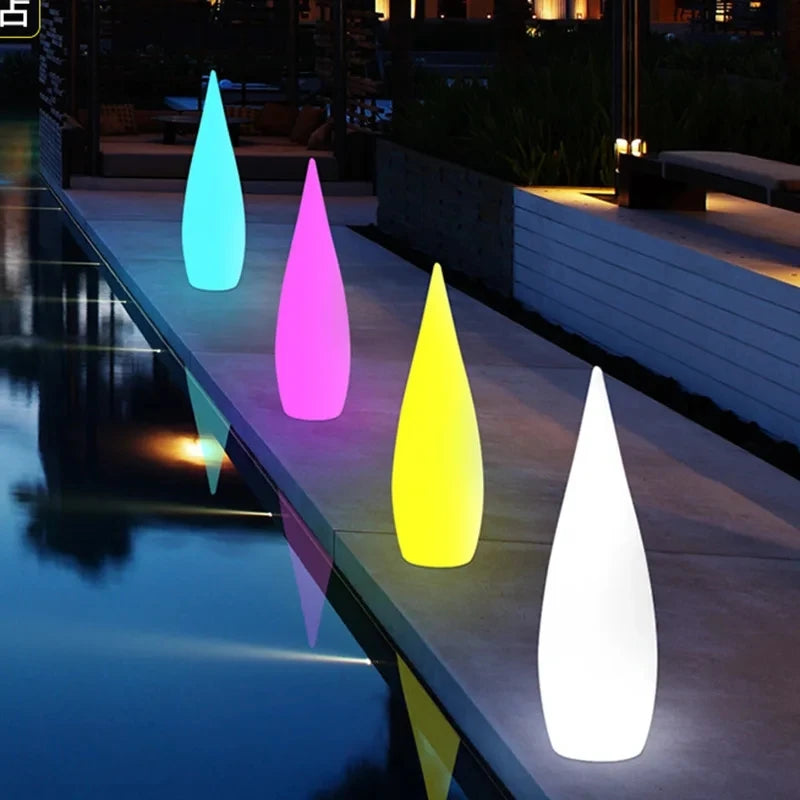 LUMINO DROP – Set of Four RGB Outdoor LED Floor Lamps