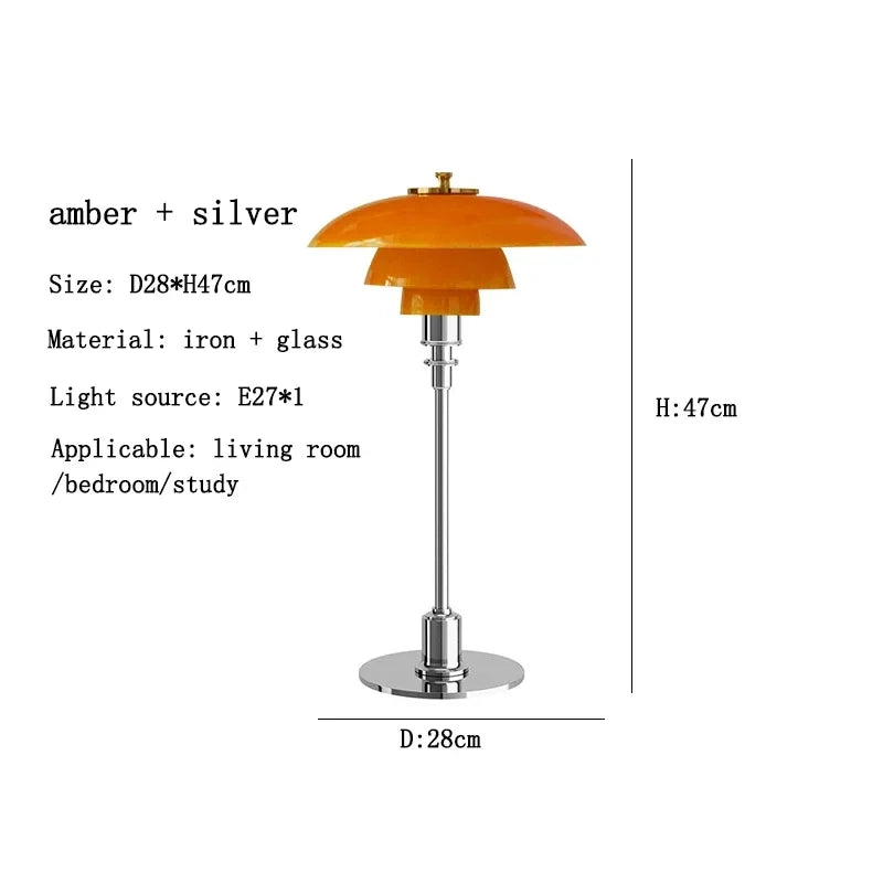 Glass Ring Mid-Century Table Lamp