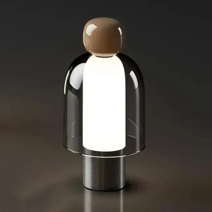 Sculptural Glass Dome USB Table Lamp