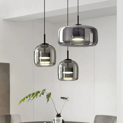 Luxe Double Glass Pendant Light