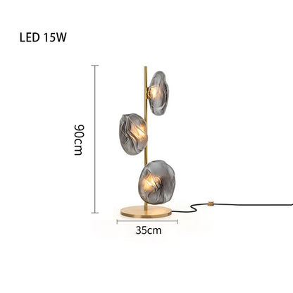 Nebula Sculptural Glass Floor & Table Lamp