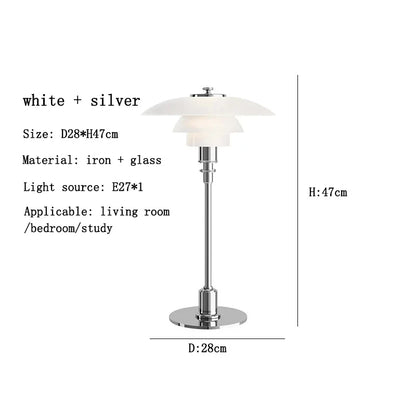 Glass Ring Mid-Century Table Lamp