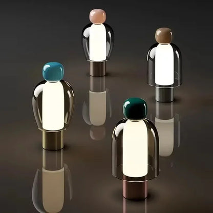 Sculptural Glass Dome USB Table Lamp