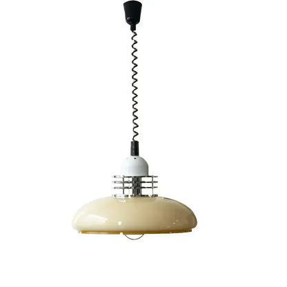 Bauhaus Retractable Glass Pendant Light