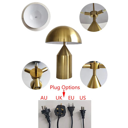 Nordic Iron Mushroom Table Lamp
