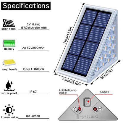 Solar-Powered Outdoor Stair Lights
