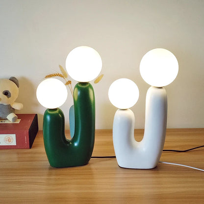 LunaBloom Double Globe Table Lamp
