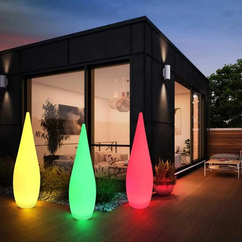 LUMINO DROP – Set of Four RGB Outdoor LED Floor Lamps