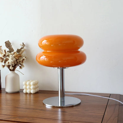 Retro Glass USB Mushroom Table Lamp