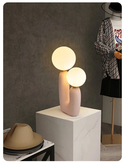 LunaBloom Double Globe Table Lamp