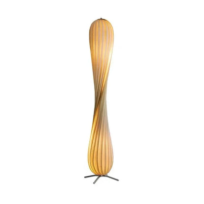 Solara Birch Wood Floor Lamp