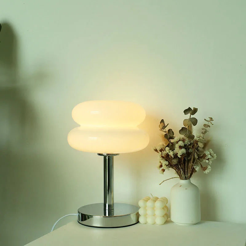 Retro Glass USB Mushroom Table Lamp