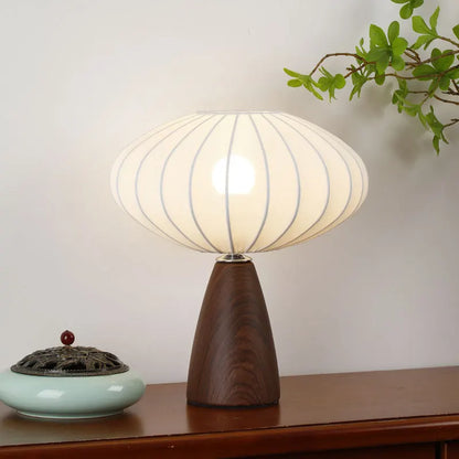 Meilin Walnut Mushroom Table Lamp