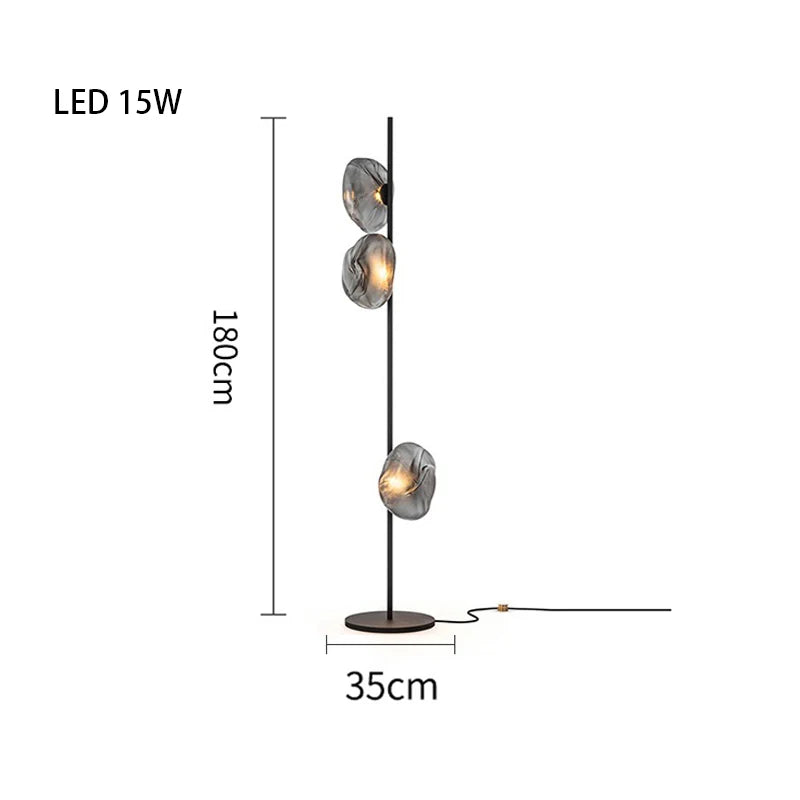 Nebula Sculptural Glass Floor & Table Lamp