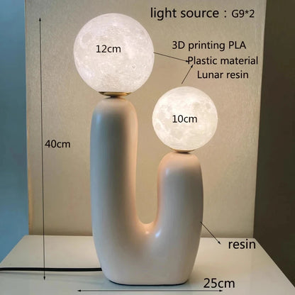 LunaBloom Double Globe Table Lamp