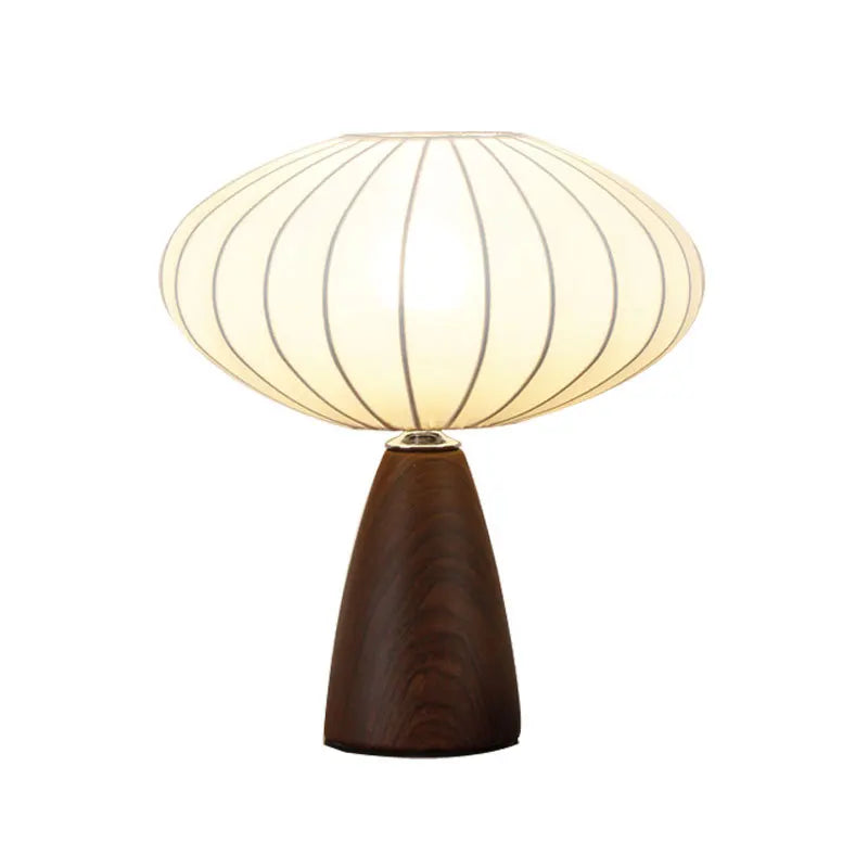 Meilin Walnut Mushroom Table Lamp
