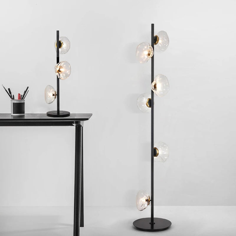 Nebula Sculptural Glass Floor & Table Lamp