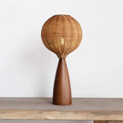 Aria Rattan Boho Table Lamp