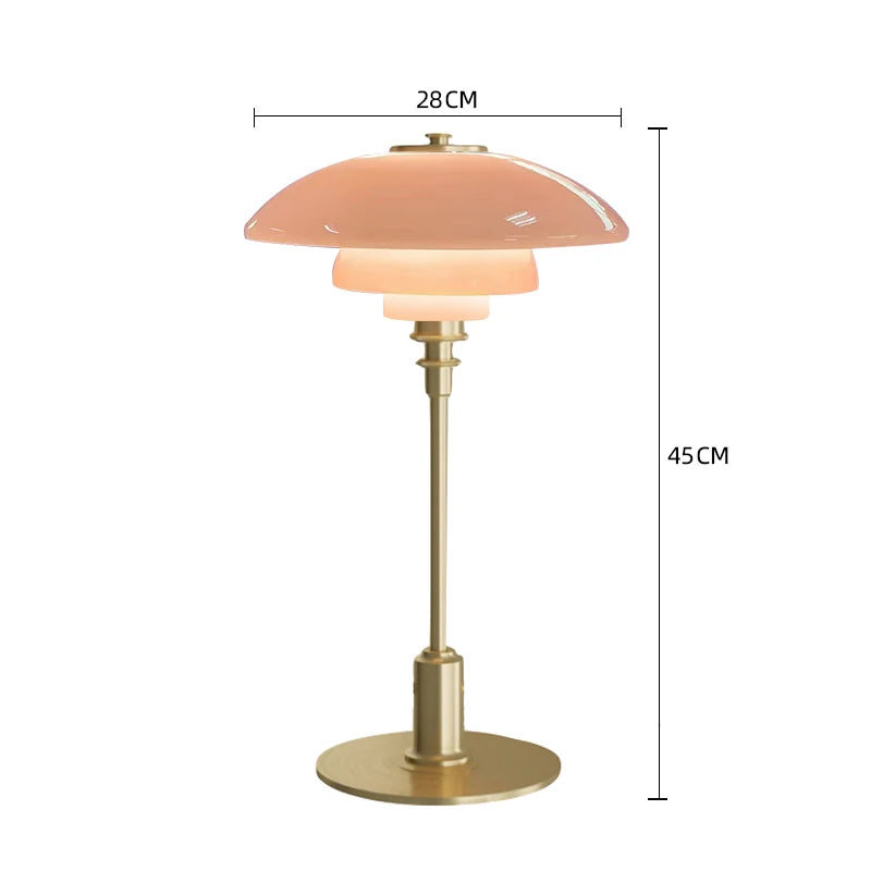 Glass Ring Mid-Century Table Lamp