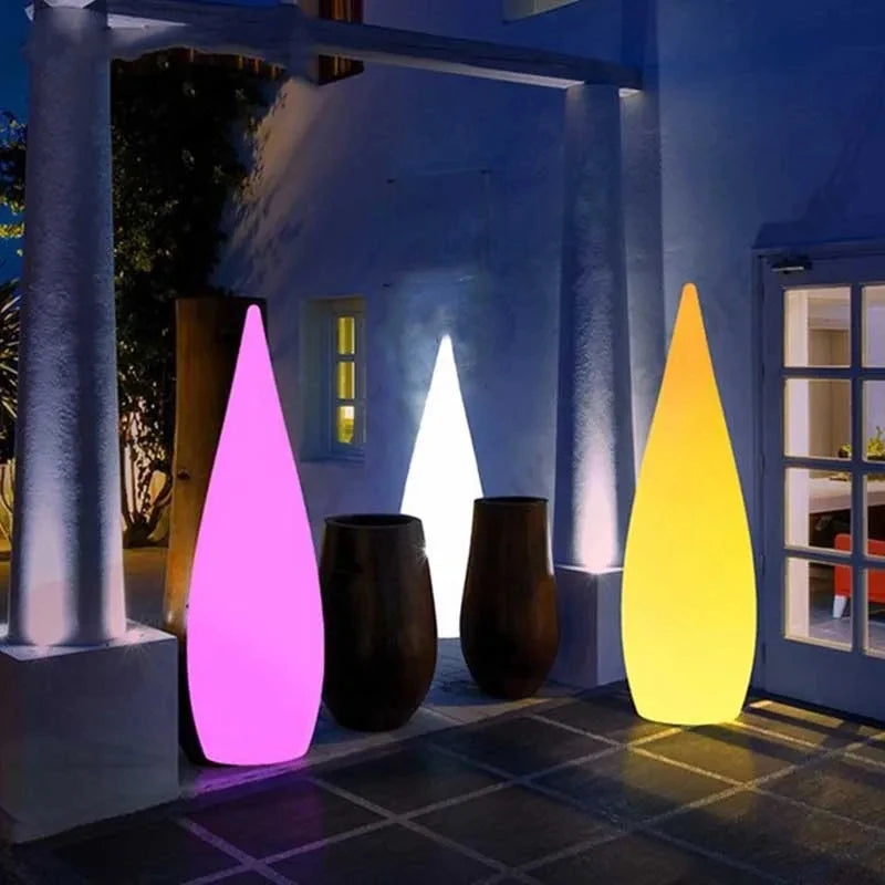 LUMINO DROP – Set of Four RGB Outdoor LED Floor Lamps