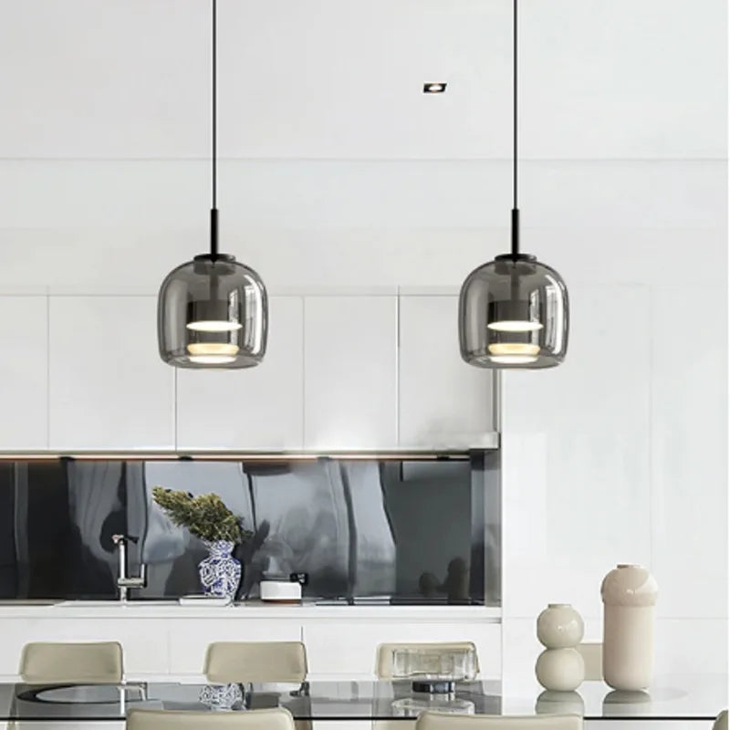 Luxe Double Glass Pendant Light