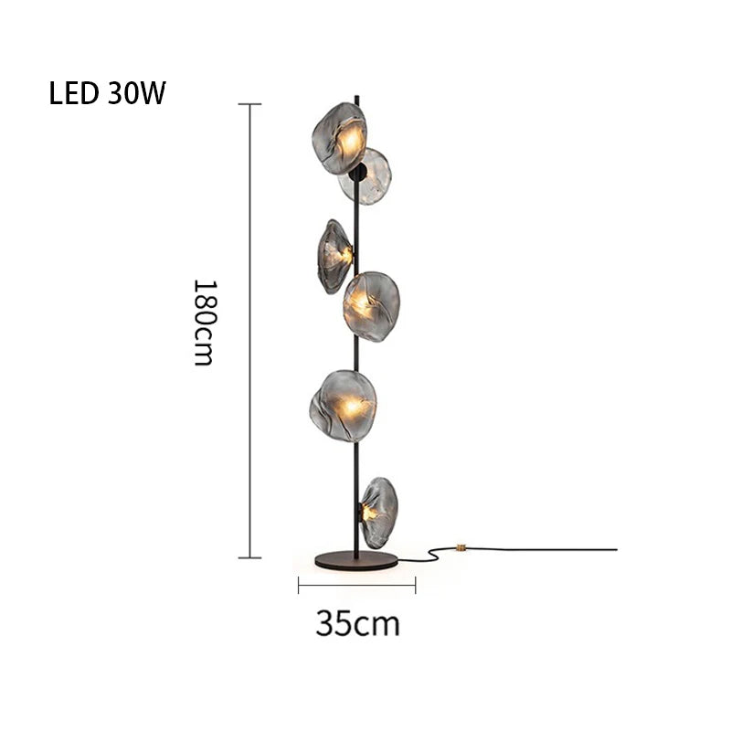 Nebula Sculptural Glass Floor & Table Lamp