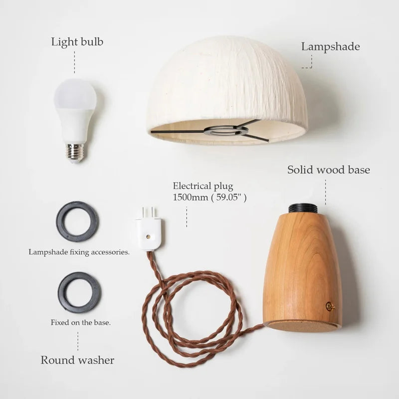 Shizuka Rice Paper Mushroom Table Lamp