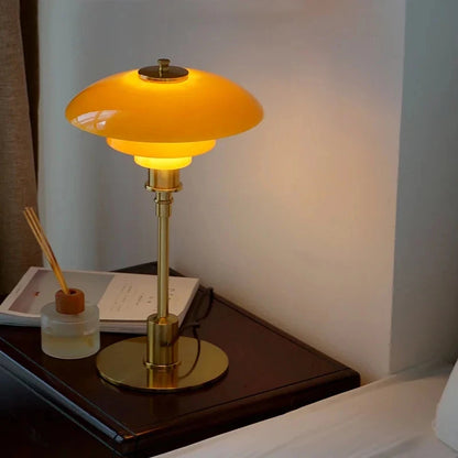 Glass Ring Mid-Century Table Lamp