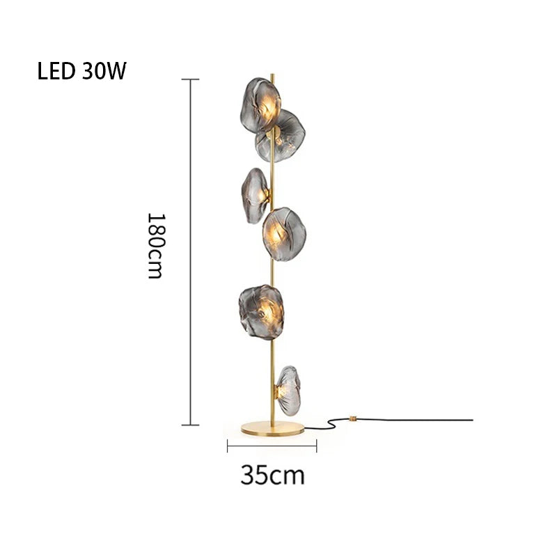 Nebula Sculptural Glass Floor & Table Lamp